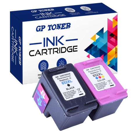 2x Tusze do HP 652 XL Deskjet Ink Advantage 1115 2135 2136 3635 3775 3785 3835 4535  - zamiennik GP-H652XL CMYK